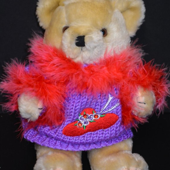 Fabri-Centers of America Other - Red Hat Society Plush Jointed Teddy Bear VINTAGE